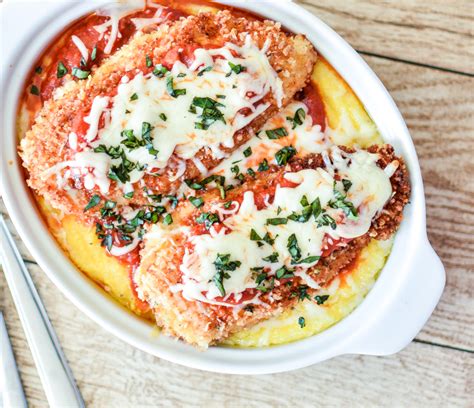 Baked Polenta With Classic Chicken Parmesan