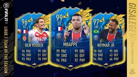 FIFA 21 Ligue 1 TOTS Predictions TOTS Mbappe TOTS Neymar TOTS Ben