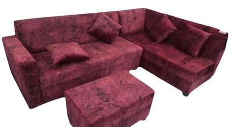 Seater Maroon Velvet Teak Wood Sofa Set At Rs Set In Nagpur