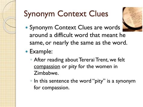 Context Clues Sentences