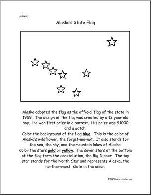 Alaska State Flag Coloring Page