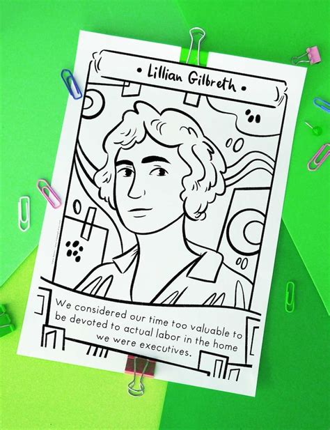 Female Engineer Coloring Page Bundle Women In Engineering Week History