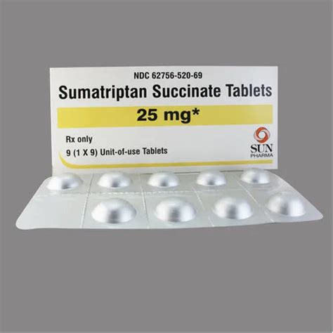 Sumatriptan Succinate Tablets Packaging Type Box 25 Mg At ₹ 200stripe In Nagpur