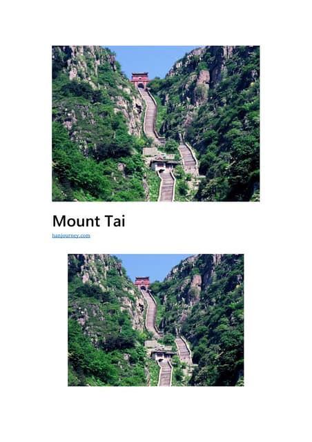 Mount tai | PDF