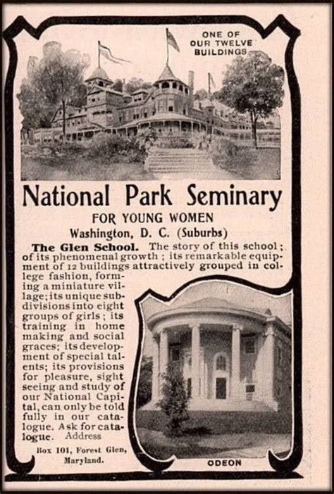 ad for National Park Seminary in Forest Glen, MD | Seminary, National ...