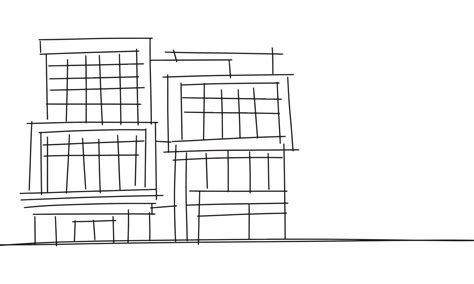 Building sketch. Build line art. Hand drawn art. 47750423 Vector Art at ...