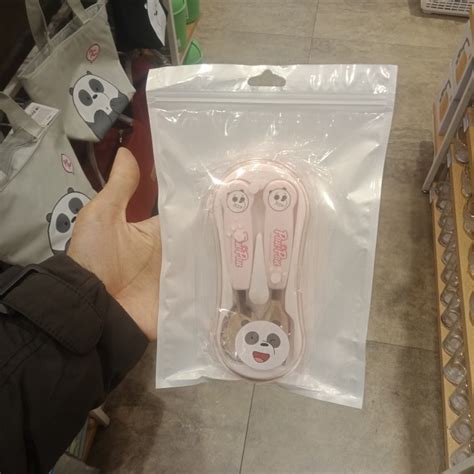 Jual Satu Set Sendok Garpu Anak We Bare Bears Lucu Miniso Flatware