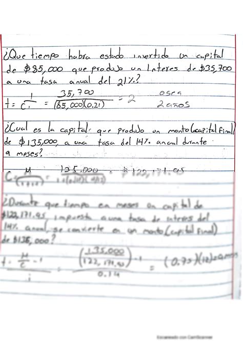 Solution Ejercicios De Interes Simple Ing Economica Studypool