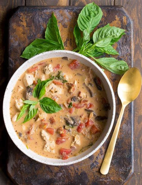 Creamy Tuscan Chicken Soup With Bacon Wholesomelicious