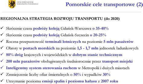 Regionalny System Transportowy W Wojew Dztwie Pomorskim Pdf Darmowe