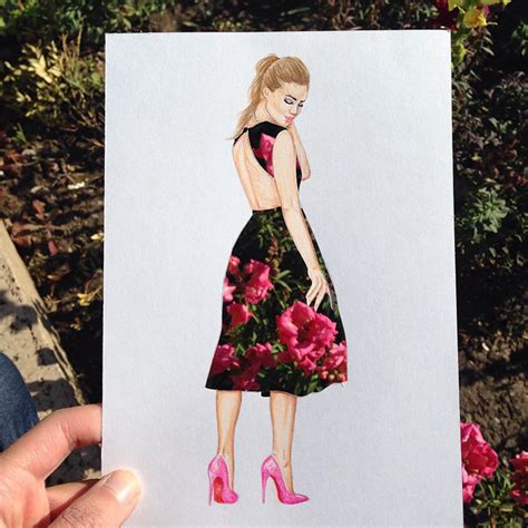 Fashion Illustrator Integrates Cut Out Dresses With Various Objects