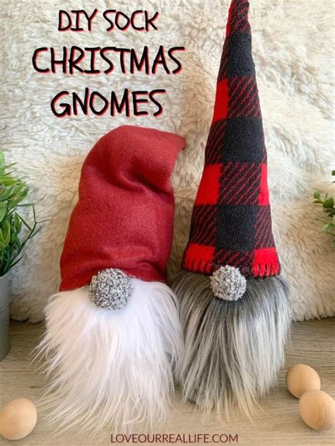 How To Make Christmas Gnomes Sew And No Sew Sock Instructions Diy