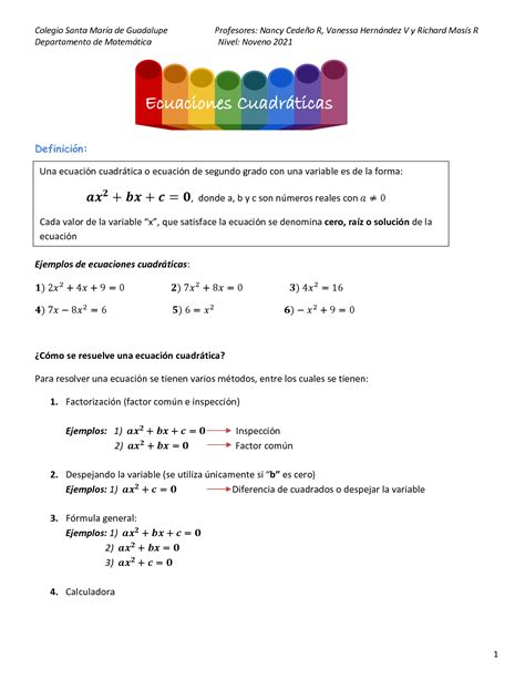 Solution Ecuaciones Cuadr Ticas Studypool