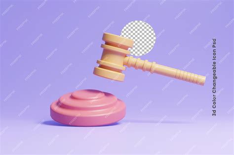 3d значок судейского молотка или 3d значок судейского молотка или 3d ...