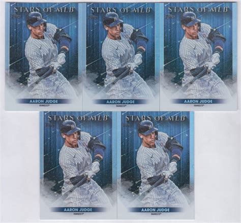 5 Aaron Judge 2022 TOPPS STARS OF THE MLB INSERT LOT SMLB 14 NEW