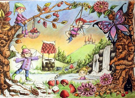 Four seasons in fairyland by aiduqui on DeviantArt