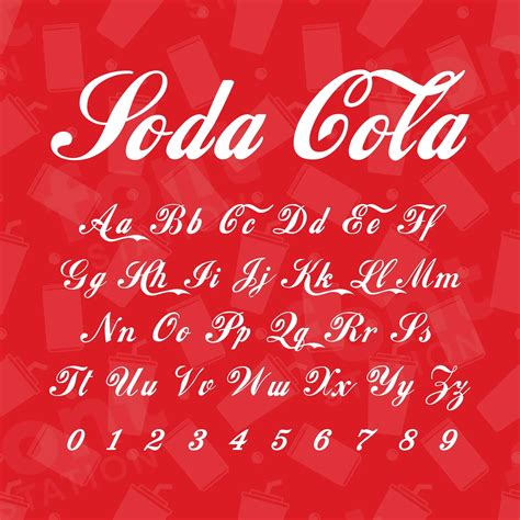 Coca Cola Font Soda Font Instant Download