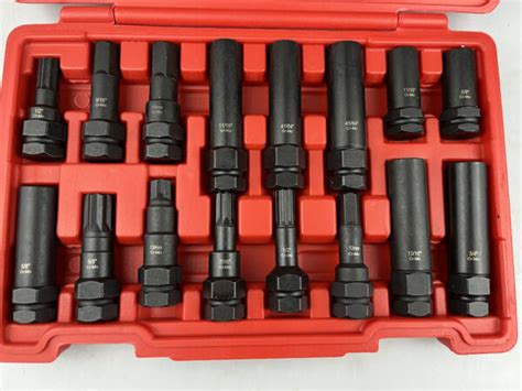 16 Piece Locking Lug Nut Master Key Set Tools