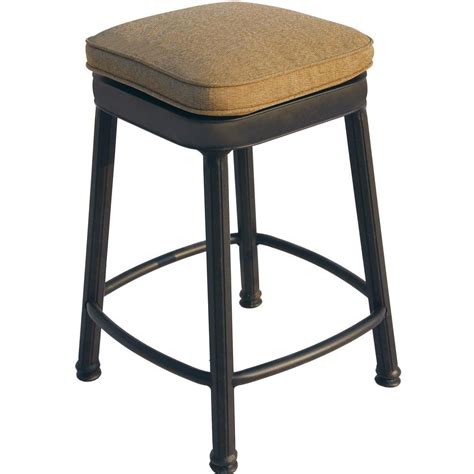 Darlee Classic Cast Aluminum Square Backless Patio Bar Stool Antique Bronze Bbqguys Bar