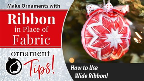 How To Use Ribbon In No Sew Ornaments Instead Of Fabric Youtube