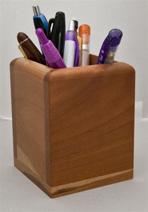 Cherry Wood Pen/Pencil Holder - Creative Laser Solutions