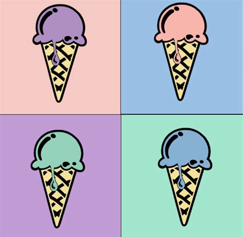 Pop Art12 X 12 Framed Ice Cream Cones Andy Warhol Style Fun Etsy