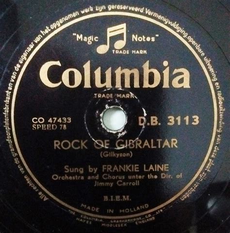 Frankie Laine Rock Of Gibraltar High Noon Shellac Discogs