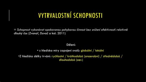 Vytrvalostn Schopnosti Ppt St Hnout