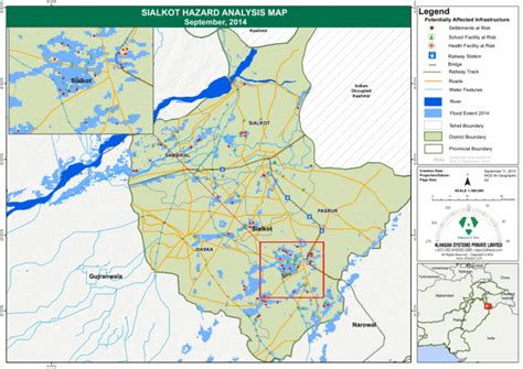 Pakistan: Sialkot Hazard Analysis Map - September, 2014 - Pakistan ...