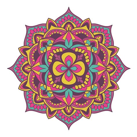 Mandala Colorido Vector Premium