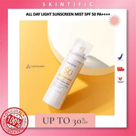 Jual Skintific All Day Light Sunscreen Mist Spf 50 Pa Shopee Indonesia