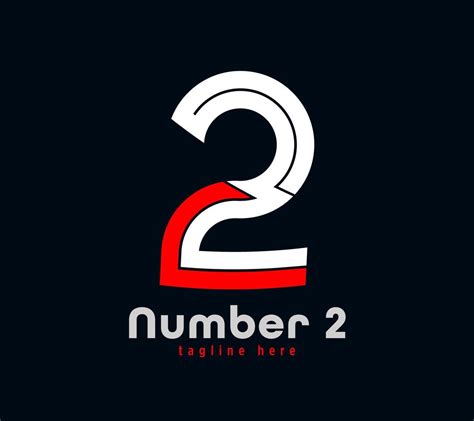 Number 2 logo design. Linear unique special letter series. Creative ...