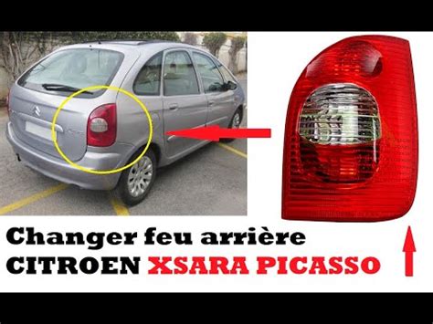 Changer feu arrière CITROEN XSARA PICASSO - YouTube