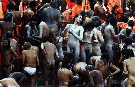 Indian Naga Sadhus Naked Holy Men Editorial Stock Photo Stock Image