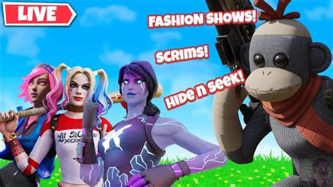 Real Fortnite Fashion Shows Scrims Custom Matchmaking Live Youtube