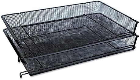 Amazon 1InTheOffice Side Load Letter Tray Stackable Black Mesh