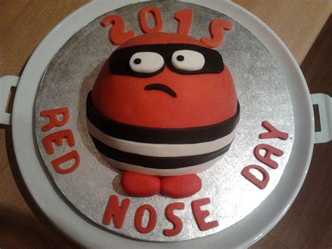 Cake Raffled For Red Nose Day 2015 Design Named Stripey From One Of The 9 Red Noses That