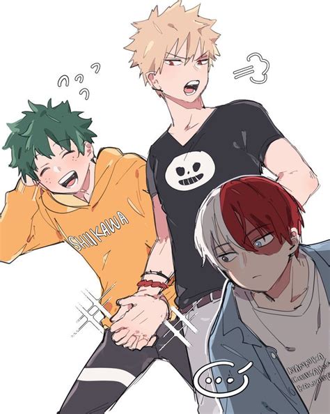 TodoBakuDeku Shouto X Kacchan X Deku BNHA By Katochuu Twitter