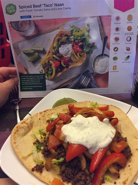 Spicy Beef Naan Taco Rhellofresh