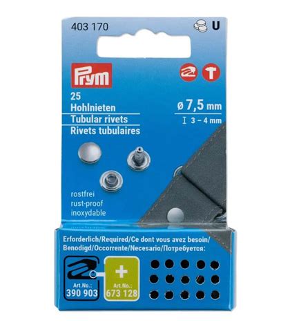 Rivets Tubulaires 3 4mm De Prym Petits Accessoires Accessoires Et