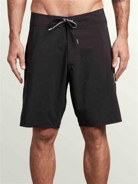 Volcom Men S Lido Solid Mod 20 Stretch Boardshorts Black 34 Volcom