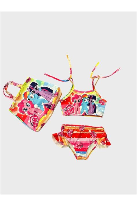 Al K Ds K Z Ocuk Pembe Sevimli Karakter Desenli Antal L Bikini Tak M Fiyat Yorumlar