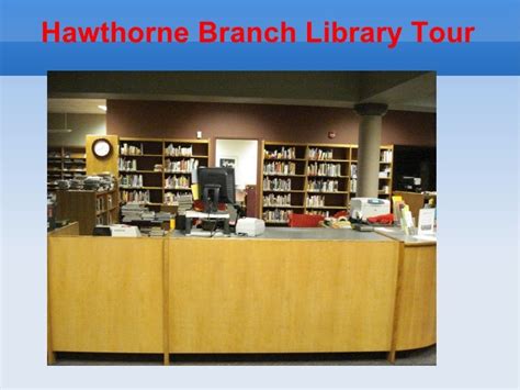 Hawthorne branch, Madison Public Library Reference Practicum