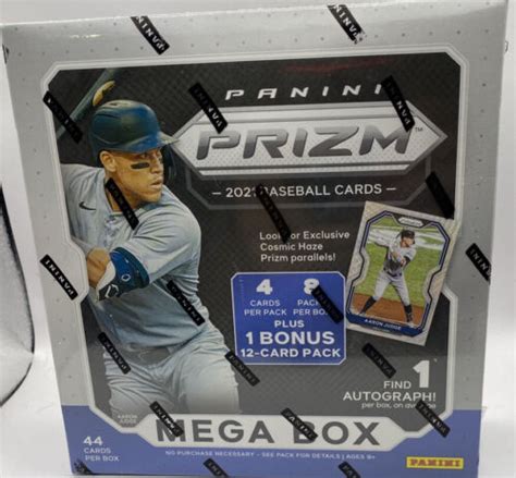 Panini Prizm Box Baseball Card Mega Box 44 Cards 1 Auto Ebay