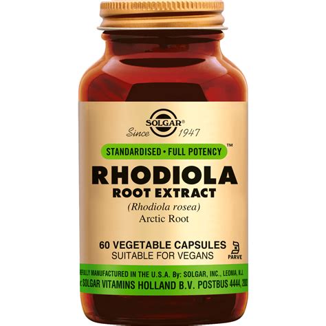 Solgar Rhodiola Root Extract 60 Capsules 60 EA Etos