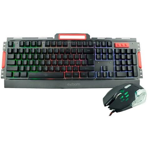 Kit Gamer Teclado E Mouse Semimec Nico Ilumina O Led E Acabamento