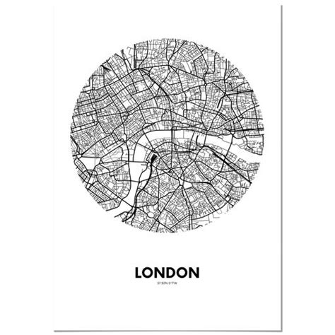 Panorama Cuadro De Aluminio Mapa C Rculo De Londres X Cm Con