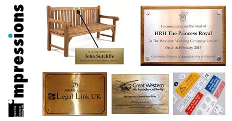 Plaques Engraved - Brass or Stainless Steel Commemorative Plaques