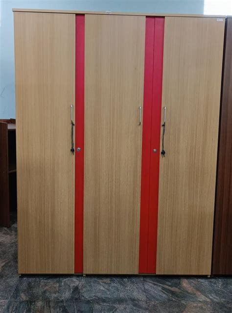 Solid Wood Door Modular Wooden Wardrobe Without Mirror Without