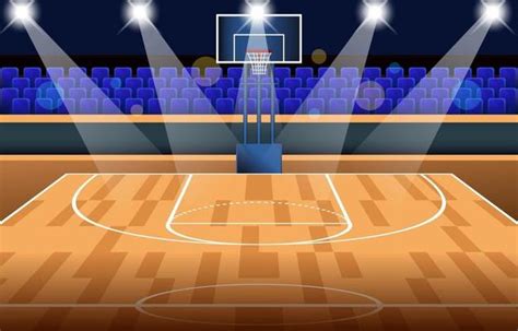 Basketball Court Cartoon Vector Art Icons And Graphics For Free Download